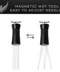 Magnetic WDT Tool For Espresso Puck Prep With 120 Degree Adjustable Angle Includes 0.25mm And 0.40mm Needles Pro Grade Espresso Accessory