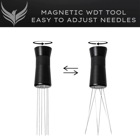 Magnetic WDT Tool For Espresso Puck Prep With 120 Degree Adjustable Angle Includes 0.25mm And 0.40mm Needles Pro Grade Espresso Accessory