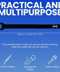Grip Kit For Pedalboards With 10 Feet Of Heavy Duty Hook And Loop Tape And 6 Reusable Cable Ties For Guitar And Bass Pedals