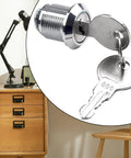 Beefy Heavy Duty Cam Lock Set For Doors Cabinets Mailboxes And Drawers 16 Or 30mm Zinc Alloy Cylinder With 2 Keys on desk