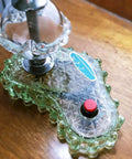 Table lamp with red button from 24 Pack 12mm Momentary Push Button Switch SPST On Off AC 250V 1.5A Kit on glass base