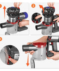 Upgrade Your Dyson V7, V8, SV10, Or SV11 With This High Capacity Replacement Dust Cup And Trash Can Container, easy emptying steps.