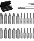 Damaged Screw Extractor Set 22 PC Stripped Kit For Broken Bolts And Screws HSS Remover Tool With Magnetic Extension Bit Holder