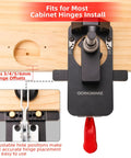 Compact Metal Concealed Hinge Jig With Quick Clamp For 35mm Cabinet Hinges, Drill Guide With Dust Adapter for door mounting