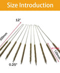 Brass Wire Tube Brush Set 6mm Diameter Flexible Cleaner For Narrow Tubes Cylinders And Pipes Removes Welding Slag And Rust Handy
