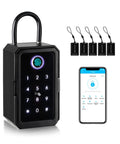 Smart Fingerprint Key Lock Box With Bluetooth Access TTLock App Control Shared Ekey Waterproof Outdoor Digital Keybox