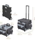 Foldable Utility Cart With Canvas Organizer Bag And Removable Saddlebag for grocery runs, tools, and books, portable design
