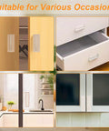 See Through No Drill Invisible Drawer Pulls Peel And Stick Hidden Cabinet Handles installed on various doors and drawers