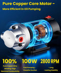 12V 100W Electric Oil Change Pump With Pure Copper Core Motor for Efficient Pumping