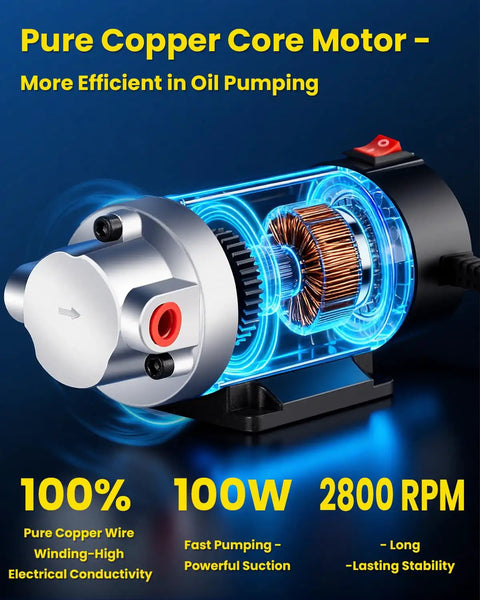 12V 100W Electric Oil Change Pump With Pure Copper Core Motor for Efficient Pumping