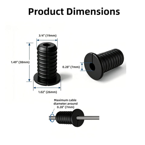 4 Pack 3/4 Inch Starlink Cable Grommets Silicone Wall Pass Through Kit For Clean Cable Routing And Clutter-free Setup With High Durability, 19mm size