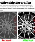 Premium 4 Piece 56Mm Wheel Hub Center Cap Stickers For Rims Featuring Bombproof Bolt Protectors and Vibration Control to Keep Your Rig Slick And Hella Secure on wheel hub.