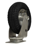 Kick Up Your Cart Game With These Smooth Rolling Six Inch Caster Wheels Tough As Nails All Terrain Polyurethane Swivel Casters with black 6 inch wheel.