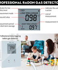 Portable Home Radon Detector With Long And Short Term Monitoring, Battery Powered, No Fuss Setup, Easy Readouts And Real Time Readings