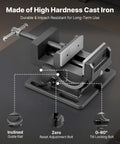 Tilting Woodworking Vise With 4.25 Inch Jaw 0To90 Degree Tilt Beefy Cast Iron Bench Vise for Benchtops or Drill Presses