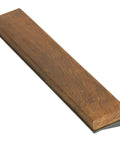 Teak Wood End Pin And Side Trim Pieces For Floor Transitions 8 Piece Set Interlocking Natural Teak Oil Finish Top View