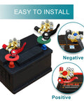 4 Way Quick Release Battery Terminal Connectors For SAE JIS Type A Posts, Positive And Negative Cable Ends, Heavy Duty Copper, 2 Pack