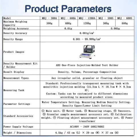 Pro Grade Gold Purity Tester Machine Features Bulletproof Density Meter And Slick Digital Screen For Dead Accurate Precious Metal Testing On Gravity Balance With Heavy Duty Build Quality - Product parameters and specifications.