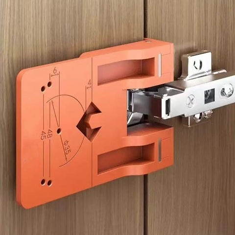 Cabinet Door Hinge Spacer 2.6mm Alignment Tool With Twist Drill Bit For Quick Install And Precise Positioning Magnetic Easy Setup