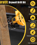 Pro Grade 50 Pack 5/32 Inch Drywall Bits Cut Through Plaster And Wood Boards Like Hot Knife Through Butter Perfect For Spiral Saw Use With Zero Sweat Or Kickback Issues Every Time, cutting through wood with precision.