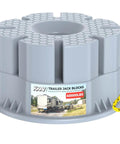 Front view of Six Inch Height Trailer Jack Block Heavy Duty 40000 Lbs RV Camper Stabilizer Blocks For Travel Trailers