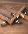 Pro Grade 12 Sets 1/4-20 T Track Bolts And Knobs Kit with T-bolts and star knobs securing wood fixtures in T-track system