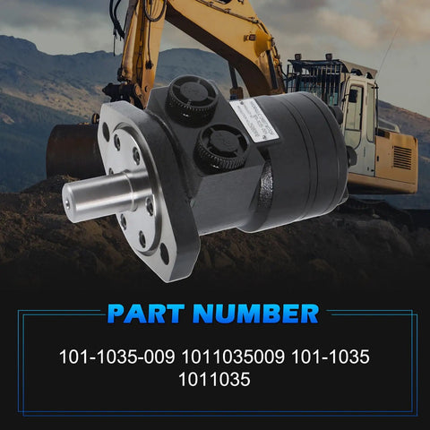 Heavy Duty Hydraulic Motor For Char-Lynn Eaton H Series Replacement 101-1035-009 with excavator in background