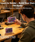 Person assembling FM Radio Kit Soldering Practice Kit For DIY Electronics Lovers And Students, Hands-On Radio Building Project