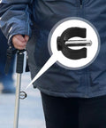 8 Pack Replacement Locking Clips For Toilet Safety Rails And Walker Accessories with C Shape Clamp Buckle shown in use