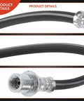 Close-up of Rear Center Brake Hydraulic Hose for Classic GM Vehicles Compatible With Chevrolet, GMC, Buick, Cadillac, Pontiac, Oldsmobile.