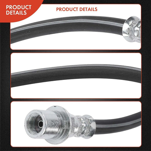 Close-up of Rear Center Brake Hydraulic Hose for Classic GM Vehicles Compatible With Chevrolet, GMC, Buick, Cadillac, Pontiac, Oldsmobile.