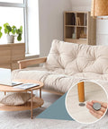 Top Shelf Furniture Sliders For Hardwood Tile And Carpet Floors 24 Piece Reusable Half Inch Round Chair Glides Moving Pads Protect Vinyl Surfaces With Hassle Free Slide Brown under chair leg on floor.