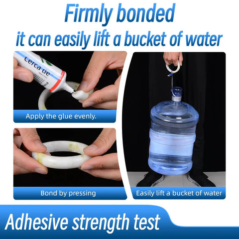 Go-To Jewelry Glue For Bonding Gemstones, Pearls, Earrings, Rings, Bracelets, Rhinestones And Metals, Waterproof Clear Adhesive strength test lifting bucket.