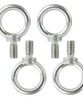 Beefed Up 5/16 Inch UNC Shoulder Eye Bolts Stainless Steel 316 Marine Grade Lifting Eye Bolts Set Of 4 With 220 Lb WLL