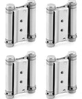 QWORK stainless steel heavy-duty self-closing double-acting door hinges, 3-inch, 4-pack