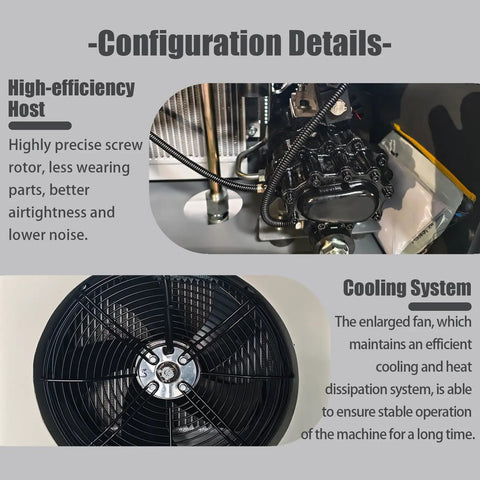 10HP Rotary Screw Air Compressor 230V Single Phase 36 CFM Powerful All-In-One Unit Compact Footprint Professional Grade Industrial Pump For Shop Use Reliable Performance Cool Running Efficient Design Durable Build Quality High Pressure Output Great Value