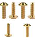 Titanium Button Head Socket Cap Screws M6x12 15 20 25 30 35mm Set Of 6 Gold Titanium Dome Head Bolts for bike and motorcycle