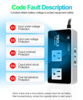 300 Watt Car Power Inverter Converts 12 Volt Dc To 110 Volt Ac Featuring dual USA outlets for protection codes display.
