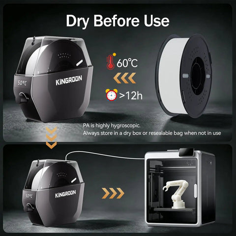 Badass Heavy Duty PA6 Nylon 3D Printer Filament 1.75mm 1Kg White Spool High Strength Material Built Different With Hella Wear Resistant Properties For Serious Engineered Functional Parts