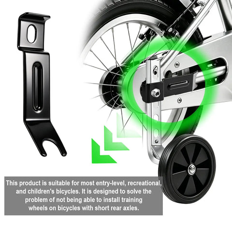 2 Pack Axle Extenders And Stabiliser Extension Bolts For Kids Bicycle Training Wheels Fits 12 To 24 Inch Bikes black hardware