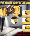 Heavy Duty Brushless Cordless Pop Rivet Gun Pumped With Killer Two Thousand One Hundred Pound Pulling Force For Quick Auto Repair Fixes And Weekend Diy Builds Arriving Fully Loaded And Ready To Crush with built-in LED light