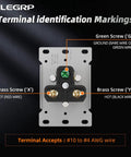 Diagram of 50 Amp 250V Flush Mount Power Outlet NEMA 6 50R Welder Receptacle with terminal identification markings