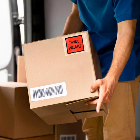 Top Shelf 4x5 Packing List Envelopes With Red Invoice Face and Easy Peel Seal Closure. Heavy Duty 2 Mil Polyethylene Shipping Doc Pouches Bulk Pack of 1000 Keeps Your Parcels Locked Up for No Sweat Shipping Days on the Dock
