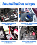 Installation steps for Heavy Duty Car Battery Terminal Kit With Four Piece 3 8 Inch Pure Copper Wire Lugs and Heat Shrink Tubing.