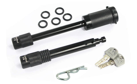 Two Hitch Pin Lock Set For One Half And Five Eighth Inch Receivers With One Shared Keyed Alike Lock Anti Theft Weatherproof