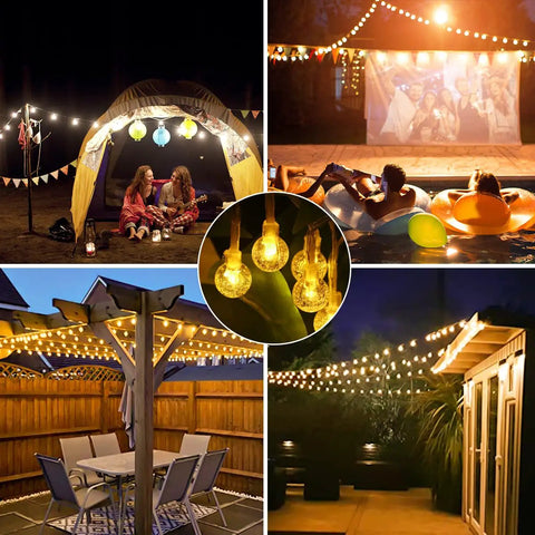 Battery Operated Outdoor String Lights 33Ft 100LED With Remote Timer 8 Modes Waterproof Mini Globe Lights for various decors.
