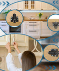 Zero Hassle Heavy Duty Magnetic Push To Open Cabinet Latches With Complete Hardware Kit for kitchen cabinets and drawers.