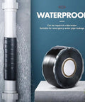 Self Fusing Silicone Tape 1 Inch Wide 15 Feet Long For Weatherproof Emergency Pipeline Repair Cable Bandage And Tool Fixing Black