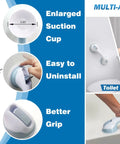 Heavy Duty Grab Bars 12 Inch 2 Pack ADA Compliant Shower Safety Handrails for seniors, shown on door, shower, and bathtub surfaces.