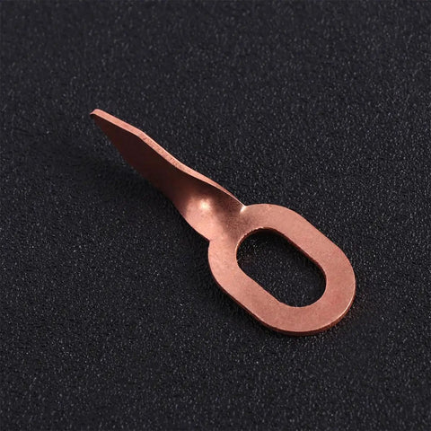 Aluminum Welding Repair Kit For Sheet Metal 50 Piece Auto Body Tools And Studs Easy Grip Dent Repair Parts Pro Grade Durable Metalworking Components For Quick Fixes Home Shop Ready Welding Accessories copper repair tab on black background